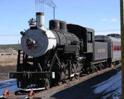 Not presently operational, GCRY 20 sits on static display across from the depot