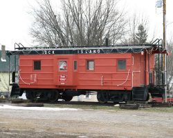A preserved CRI&P caboose? It doesn't look much like its siblings in the series. It's actually a Milwaukee Road caboose.
