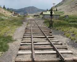 Another look down the restored track and stub switch. The harp switch stand is a replica, as I understand it, not an original South Park stand.