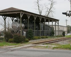 Another view of GN 105. The line in the foreground is the continuation of the ex-Georgia Northern mainline south to Boston, GA, part of the same line that the current GFRR uses down from Albany. However, the route was now abandoned south of Moultrie in 1989.