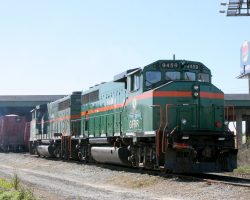 Much like Camilla serves as the mid-day meeting point on the Thomasville line, Adel seems to serve a similar purpose on the Albany, GA - Perry/Foley, FL, route. Here are two more of the GFRR widecabs, sitting at the north end of the yard.