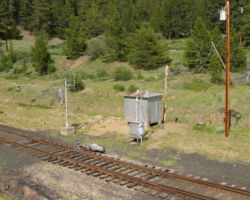 Looking down at the west end of the Tennessee Pass siding