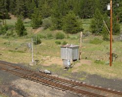 Looking down at the west end of the Tennessee Pass siding