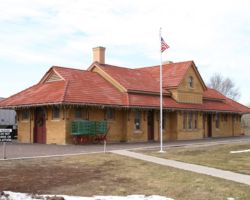 The restored West Liberty, IA, depot