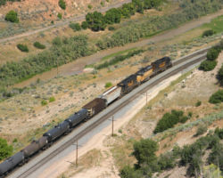 From here, you might even think this is a Rio Grande train...