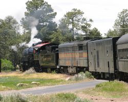 Backing into the Grand Canyon Village depot
