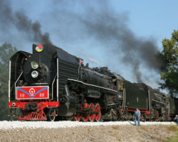 Stopped in Atkinson, IL, to drop off and pick up passengers