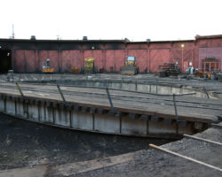 The turntable and the new roundhouse.