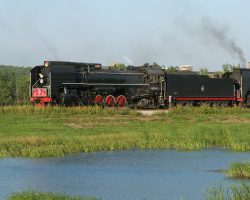 A closer shot of just 6988 and the small pond