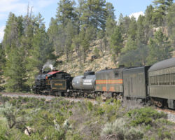 Passing through one half of the big S-curve near Coconino on the return trip