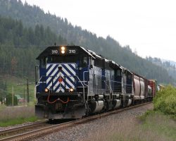 First train of the day - MRL's LM just east of Missoula at Turah, close to tying up.