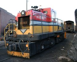Durango & Silverton's first diesel, acquired during the fire-prone 2002 season. It's a 44-ton built in 1957, and purchased from the Arkansas Limestone Railroad.