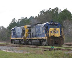 Lacking anywhere better to put these, I decided to add them here. I went searching for the GFRR's operations in Valdosta up to Nashville, GA, but had little luck. I did find these two classic CSX GE B30-7s (both ex-SCL), though, idling in the Valdosta yard.