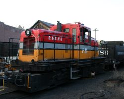 D&S PB-2, one of three 45-ton units purchased from the East Broad Top (all cousins to the EBT M-7 and originally built for Algoma Steel)