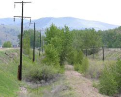 Not a hundred yards from the MRL at Jens is the old Milwaukee right of way...