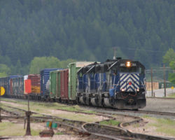 The ML comes through Garrison, MT, and prepares to switch out some cars headed towards Butte