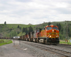 Not like it was a lot of work to climb the hill, but here's 4534 again starting down the hill at Muir, just on the east side of the summit tunnel