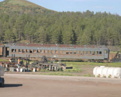 One of the other yard gems is this unrebuilt ex-SP passenger coach from 1923