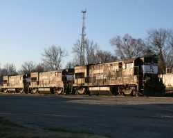 Here we are at the Georgia Central's Macon yard. The great thing about the GCR is that its entire motive power fleet is composed of rare classic GEs - mostly ex-Southern Railway high-nose U23Bs!