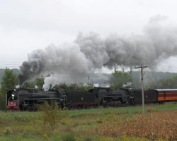 Approaching Montpelier and the junction with the Ipsco steel mill spur. (DJH Photo)