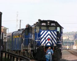 Here's that Montana Rockies Rail Tours train again - the same one from Evaro a few days before, this time at the depot in Billings