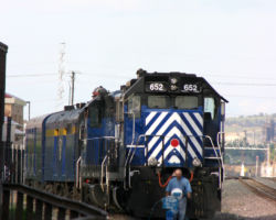 Here's that Montana Rockies Rail Tours train again - the same one from Evaro a few days before, this time at the depot in Billings