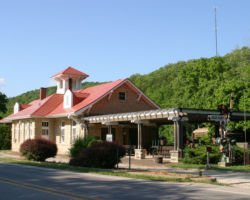 Another look at the depot - it's late in the day, and they're closed