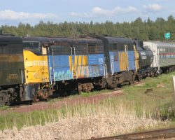 Here's GCRX 6762 and 6768, the unrebuilt FPA-4s in the Williams yard
