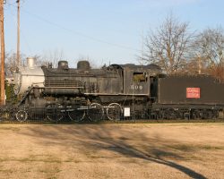 Central of Georgia 509, a 2-8-0, sits in Central City Park just across from the Georgia Central RR offices. The yard and park are easy to find - just take Exit 2 off of I-16 (south of the I-75 interchange), and head southwest towards town. Follow the signs to Central City Park, and you can't miss the yard!