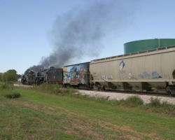 And on into Walcott with tool car IAIS 9201 and freight in tow