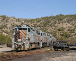 502 reaches the end of the Hayden smelter branch, here at Hayden Jct.