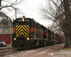 Nearing the old Missouri Division Junction in downtown Davenport, IA