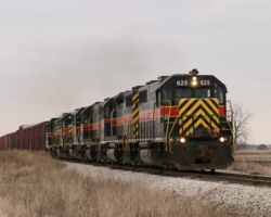 Crossing the farm fields between Atalissa and West Liberty, IA.