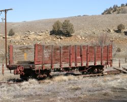 This lone gondola (DRGW 536) sits on the siding at Pagosa Junction.