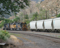 Reaching Helper, the helpers cut off and follow the train into the yard to tie down