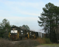 Approaching the East Dublin yard, as seen from Hwy 199.