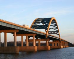 It's the I-280 bridge passing over the Mississippi. I don't know why, but it makes me miss Iowa all the more.