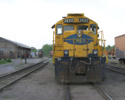 A look down the Holly Springs yard in the evening hours of 2-May-2003