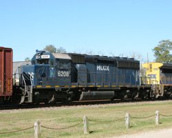 I know, I know, I promise I'll stop showing you photos of the trailing units. This one's special, though. It's an ex-BC Rail unit (BCOL 740), and thus to me is a bit like seeing an old friend. I really do miss the BCR...