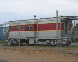 PREX 2, a caboose that never really moves from this fenced area at Holly Springs