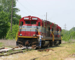 Two B23-7s handle the local Jackson work