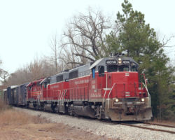 It's a Kiamichi train at Valliant, even if it doesn't look like it...