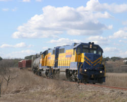 Coming through a small S-curve next to US 377.