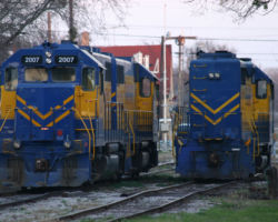 Switching done, the crew parks the power next to the local engine kept at Dublin
