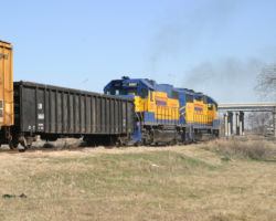 Same train, headed northeast under Long Avenue, again just short of the yard