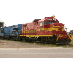Next up is the Blacklands Railroad, based in Sulphur Springs, TX. Here's their power having switched the SS elevator.