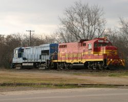 Having finished for the day, the crew is parking the units in the yard