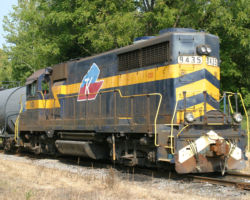 A better look at the oddball unit. Only 26 GP28s were built, and the TKEN has three.