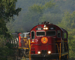 Climbing around a corner north of Garfield, AR