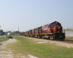 At Exeter, I was able to catch the train since it stopped to switch the log-loading facility
